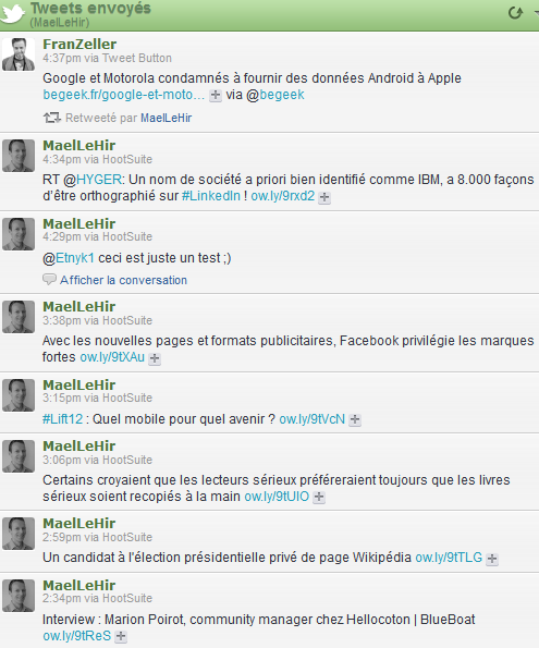 Tweets de Mael Le Hir TwooglePlus : alimenter son compte Google+ grâce à son compte Twitter