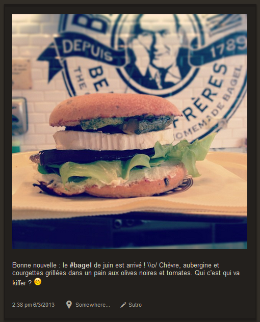 Bagelstein communique sur son bagel du mois Animer son compte Instagram