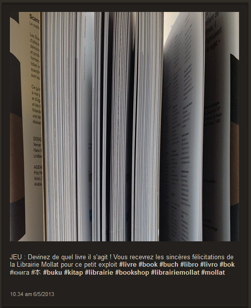 La librairie Mollat de Bordeaux fait des jeux-devinettes Animer son compte Instagram