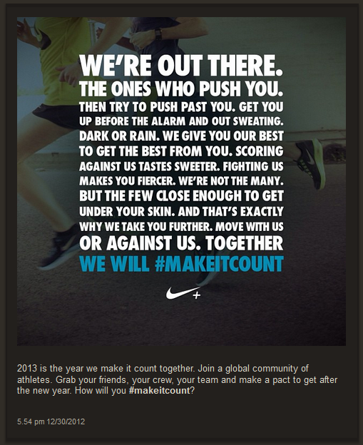 Nike #Makeitcount Animer son compte Instagram