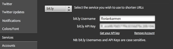 Utiliser bit.ly dans Tweedeck