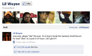 Page facebook lil wayne