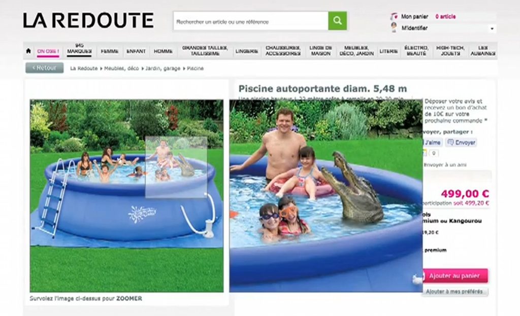 une piscine la redoute avec un crocodile Fail