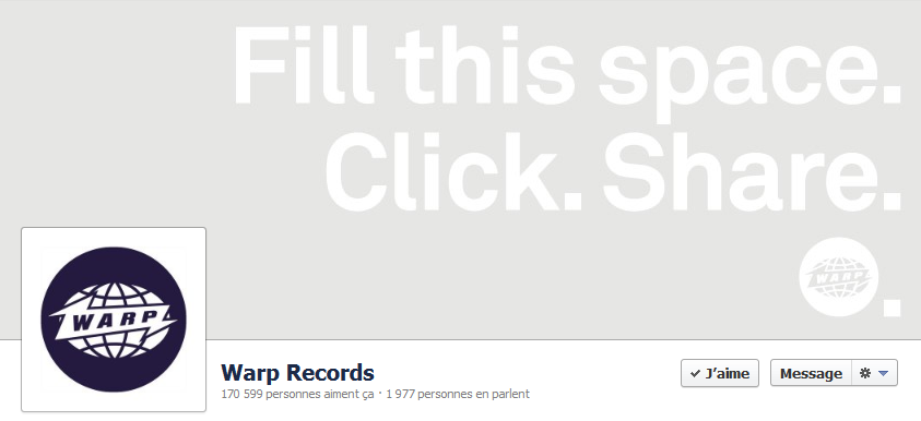 Couverture Facebook de Warp Records