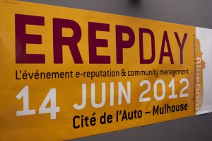 L'affiche à l'entrée de l'ErepDay 2012