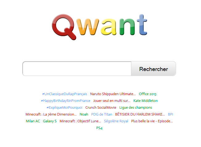 Le moteur de recherches Qwant