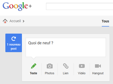 Pour rafraîchir son flux, il faut appuyer sur le bouton